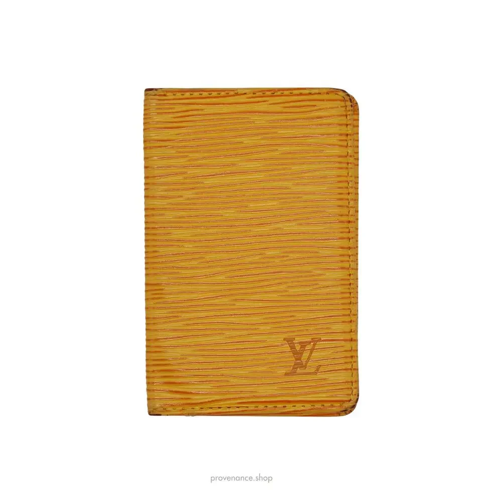 🔴 Louis Vuitton Pocket Organizer Wallet - Tassil Yellow Epi Leather